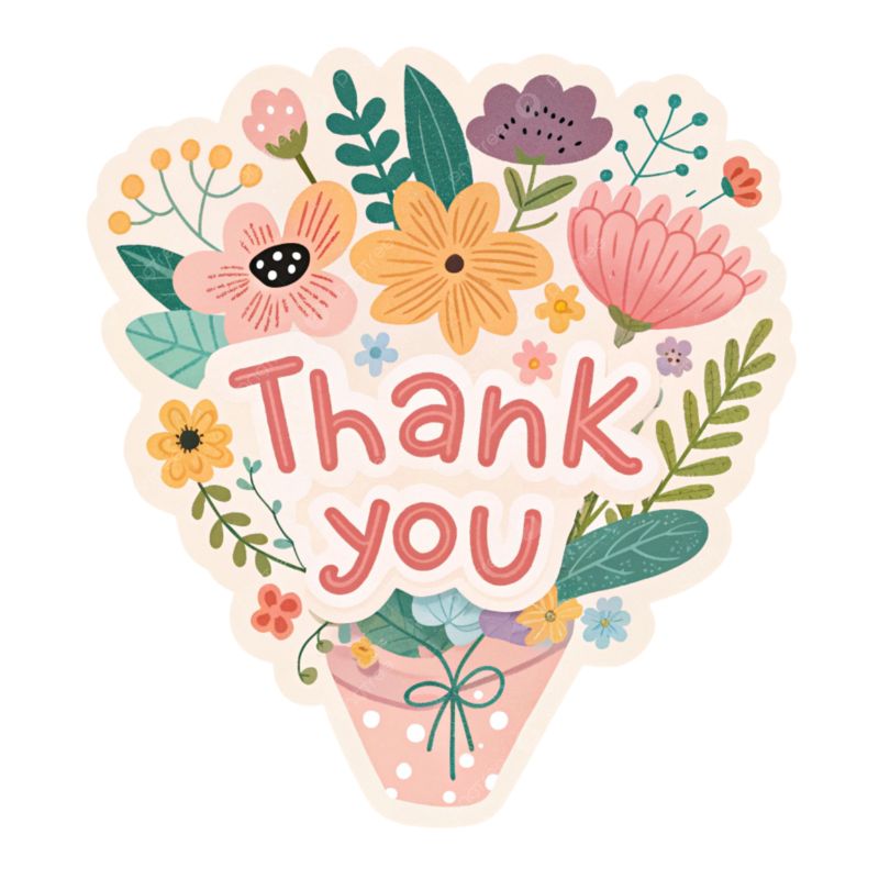 Xưởng in tem nhãn dán Thank You, sticker dán cảm ơn cute - Thiết kế miễn phí từ 1.000 tem
