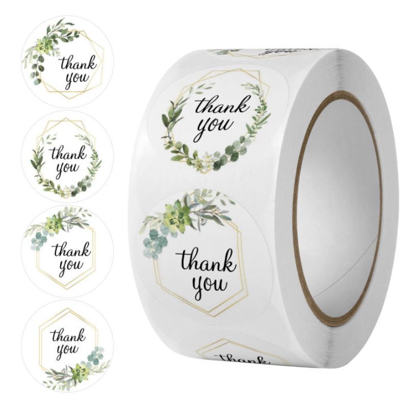 Xưởng in tem nhãn dán Thank You, sticker dán cảm ơn cute - Thiết kế miễn phí từ 1.000 tem