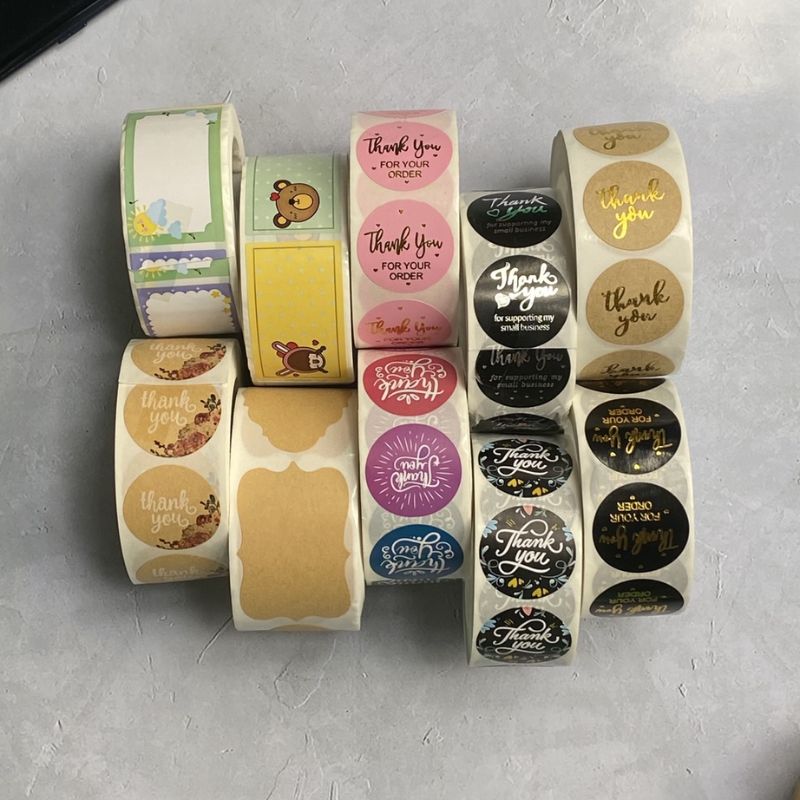 Xưởng in tem nhãn dán Thank You, sticker dán cảm ơn cute - Thiết kế miễn phí từ 1.000 tem