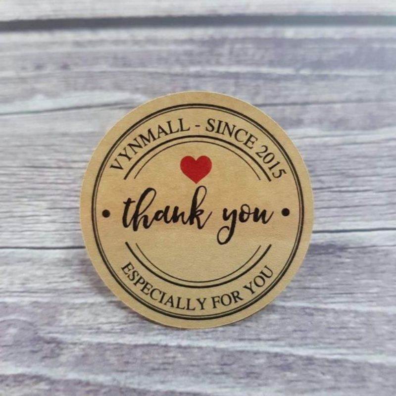 Xưởng in tem nhãn dán Thank You, sticker dán cảm ơn cute - Thiết kế miễn phí từ 1.000 tem