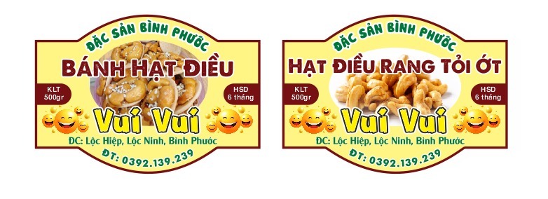 Mẫu tem nhãn hạt điều 01