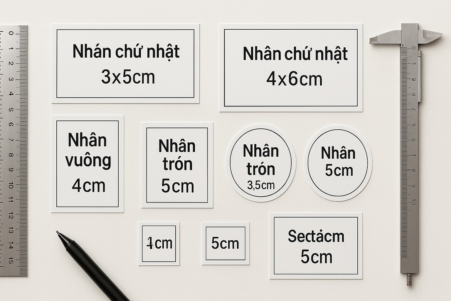 Hình Dạng Tem Nhãn Tôm Khô Phổ Biến