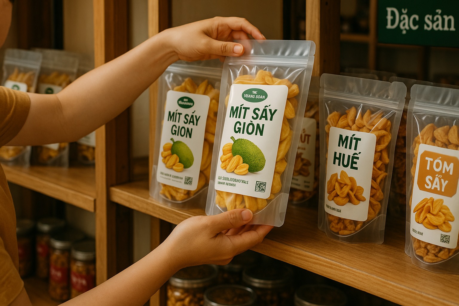 Tem Nhãn Mít Sấy Có Vai Trò Gì Trong Bán Hàng Và Bảo Quản ( hình mình họa)