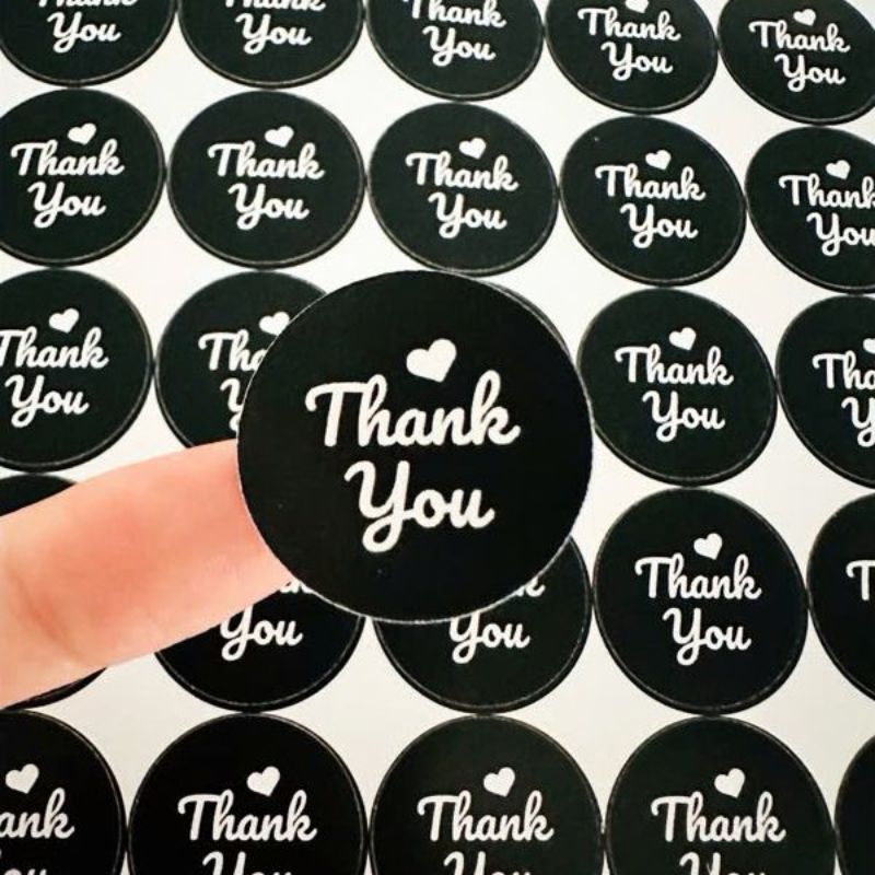 In ấn nhãn dán Thank You