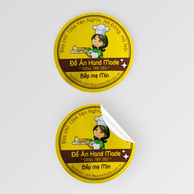 In ấn sticker Đồ ăn Handmade giá rẻ