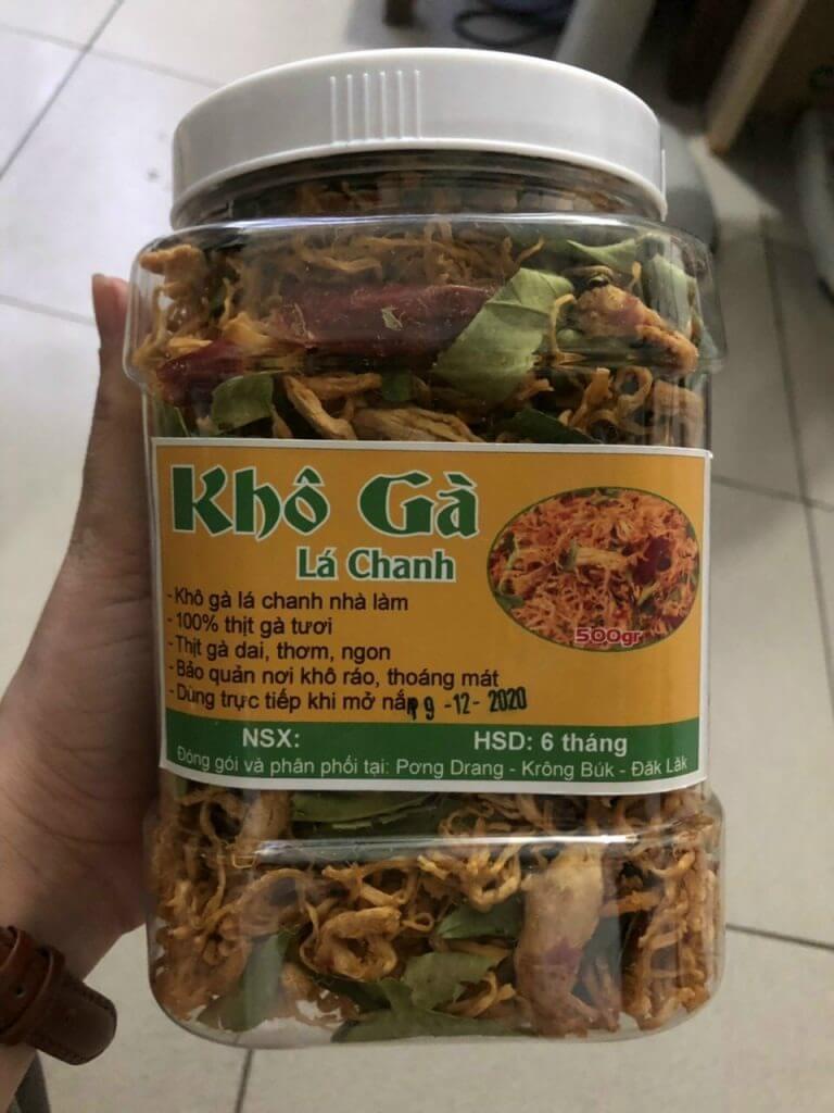 Tem nhãn dán khô gà lá chanh