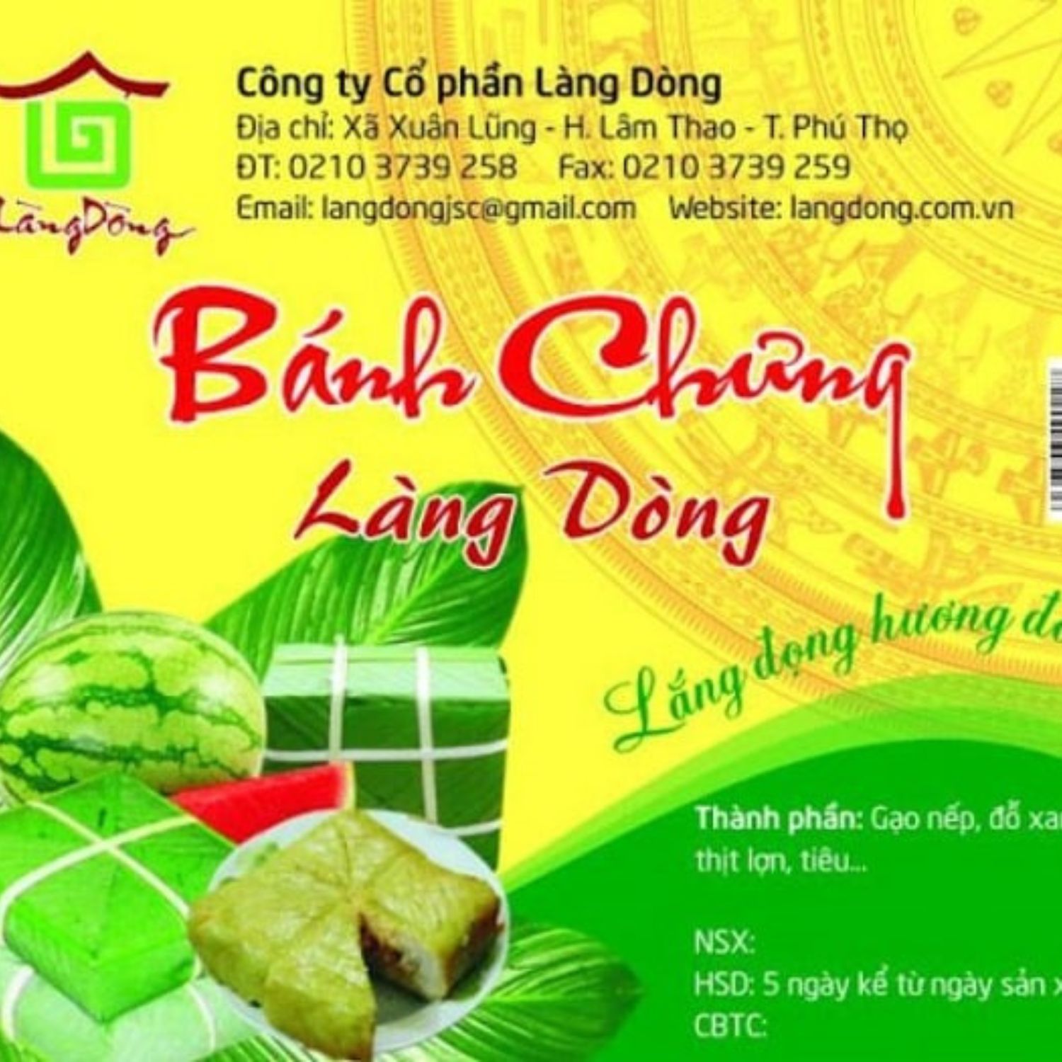 Tem nhãn dán bánh chưng, bánh tét - Doozypack.vn
