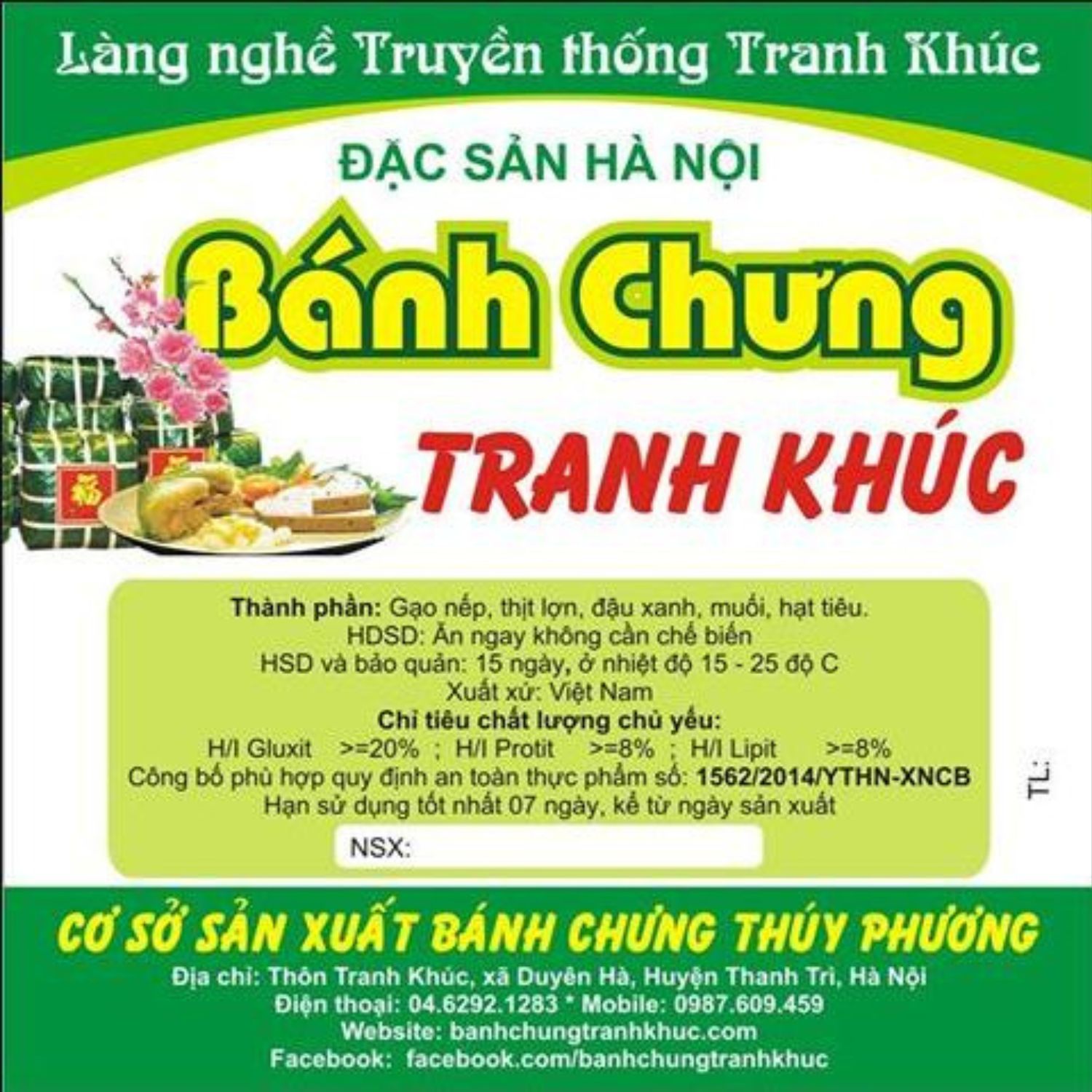 Tem nhãn dán bánh chưng, bánh tét - Doozypack.vn