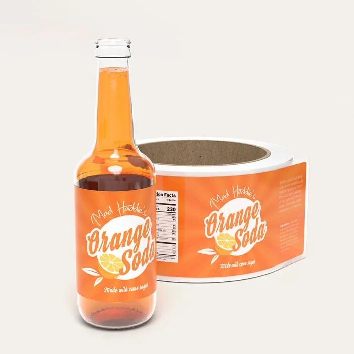 Sản xuất tem cuộn dán Orange Soda