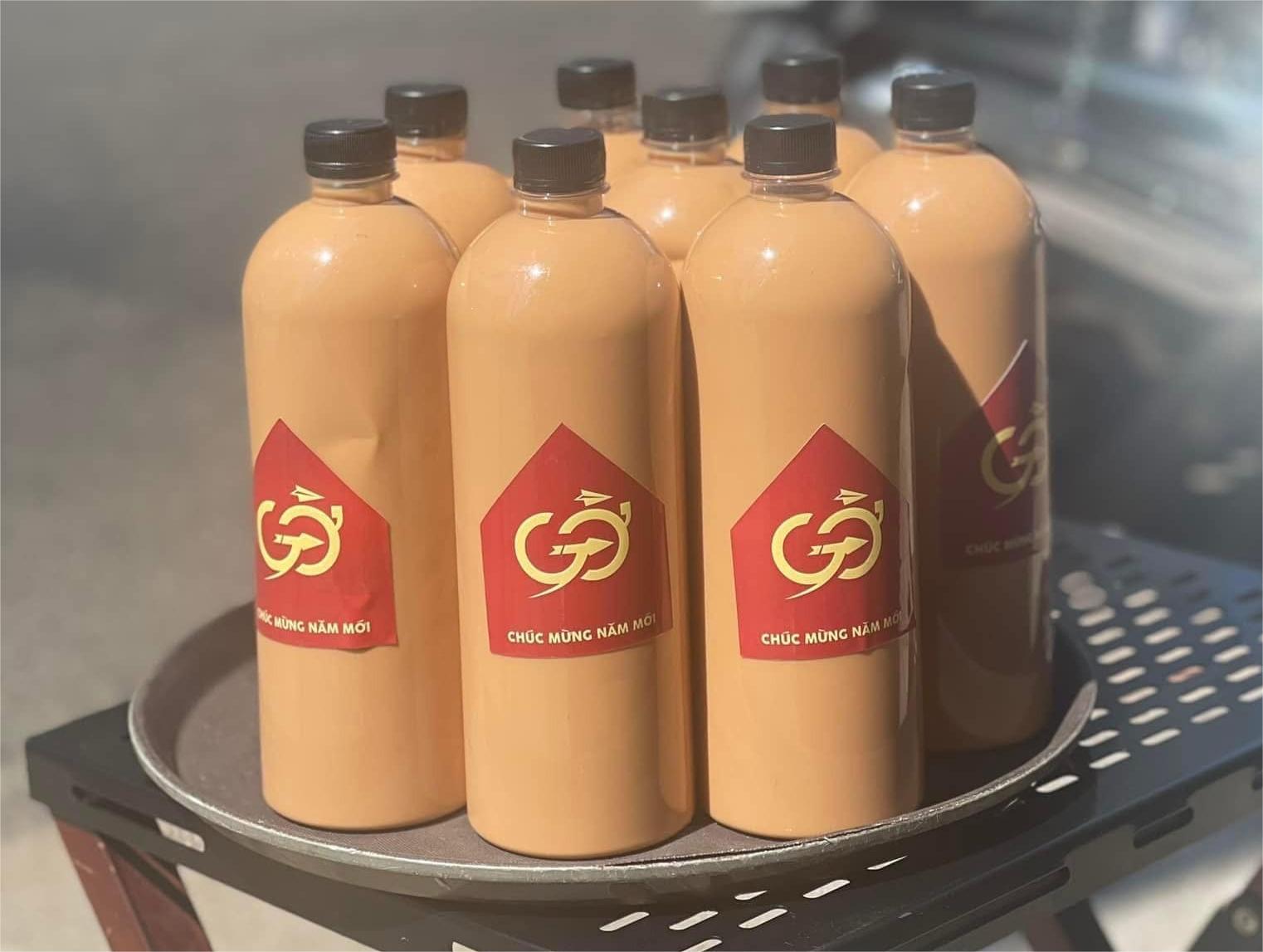 Tem nhãn dán chai trà sữa