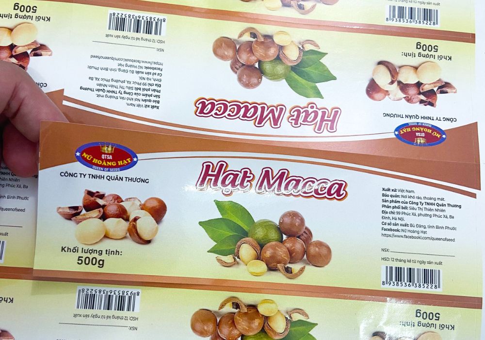 Cơ sở chuyên in tem nhãn thực phẩm theo yêu cầu, giá in từ 200đ/tem, lấy liền tại HCM