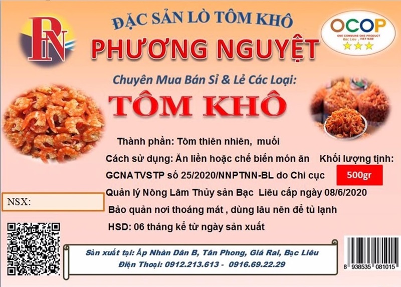 mẫu tem nhãn tôm khô 4