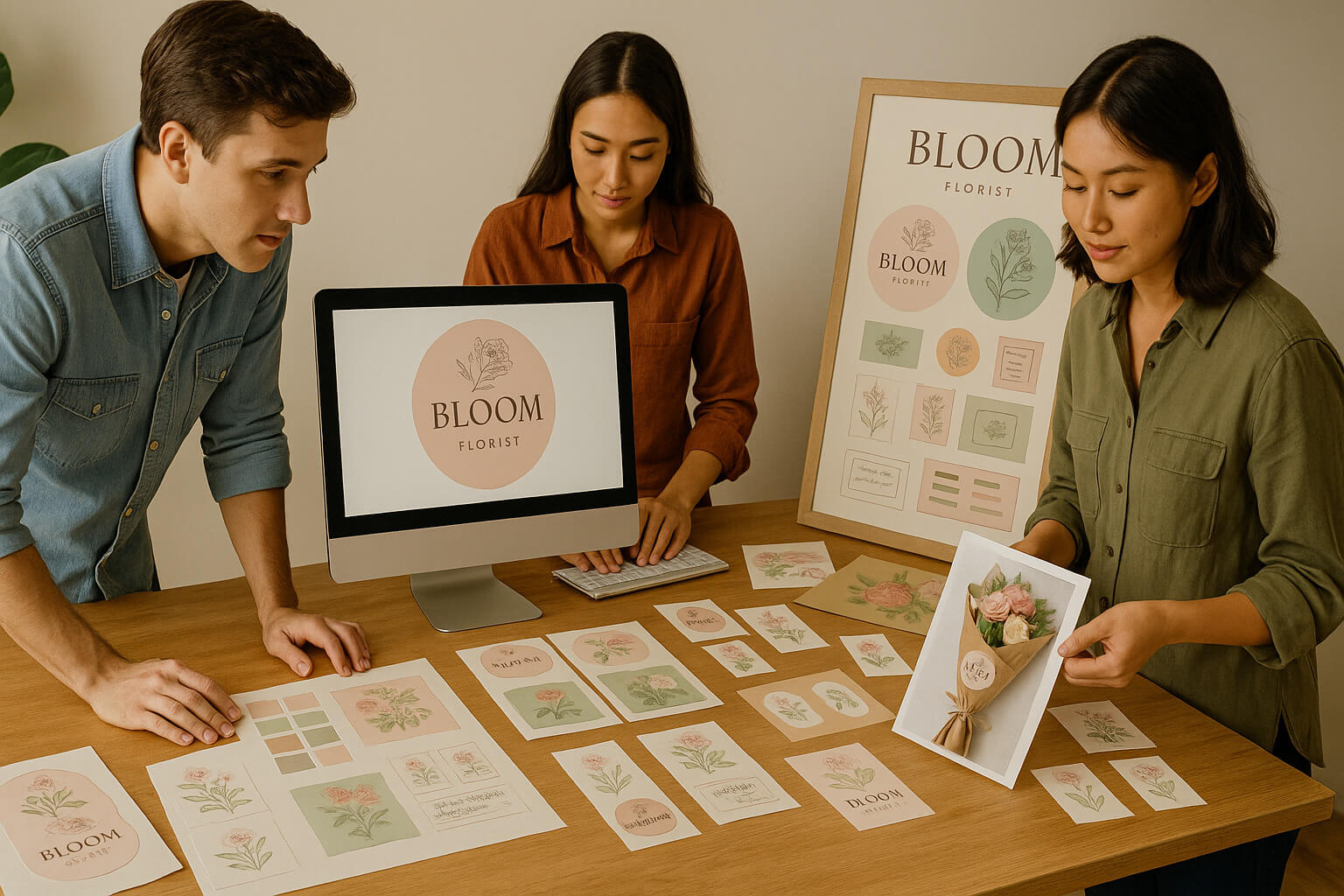 Xưởng chuyên in tem dán hoa tươi, nhãn dán shop hoa tươi giá tốt từ 250đ/tem tại HCM - Doozypack.vn