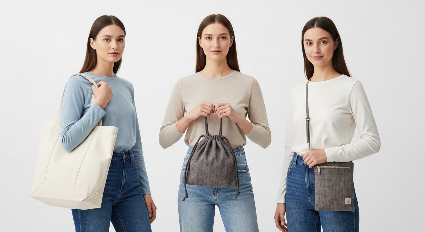 Kích thước, kiểu dáng túi vải