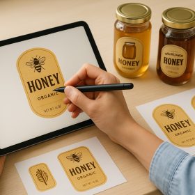 Quy Trình Thiết Kế và In Tem Mật Ong Tại Doozypack