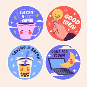 In tem dán ly trà sữa, cốc cafe cao cấp