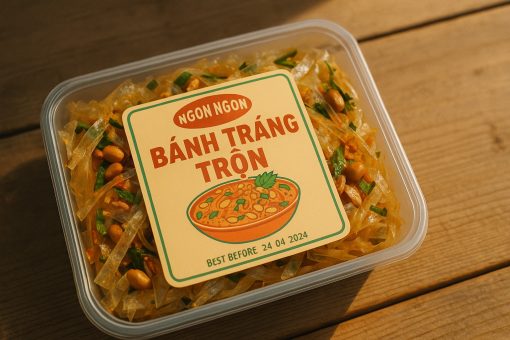 tem dán bánh tráng trộn