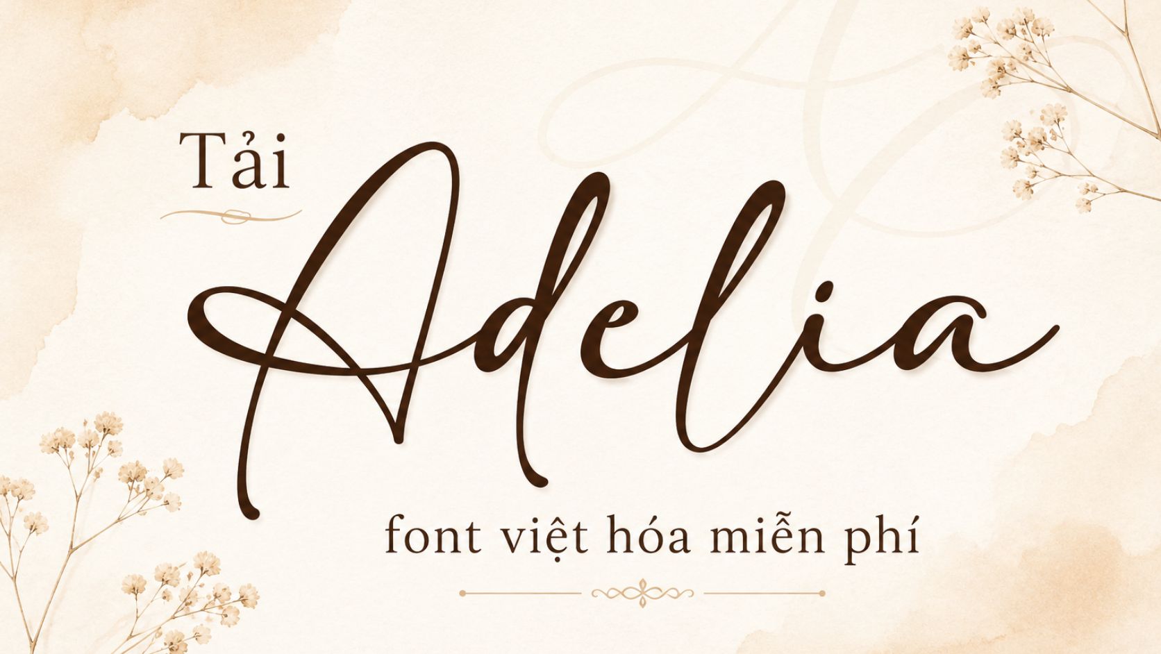 Tải bộ Adelia font việt hóa đầy đủ dấu tiếng Việt, chuẩn tại Doozypack.vn