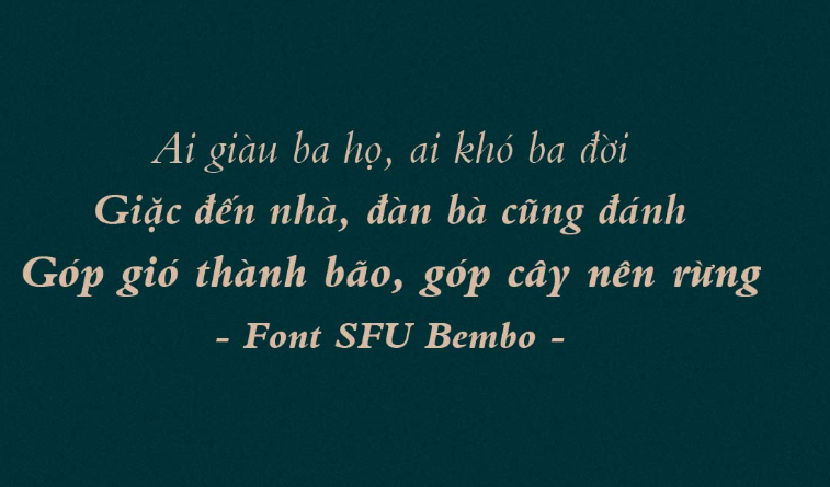 Mẫu chữ trên ấn phẩm
