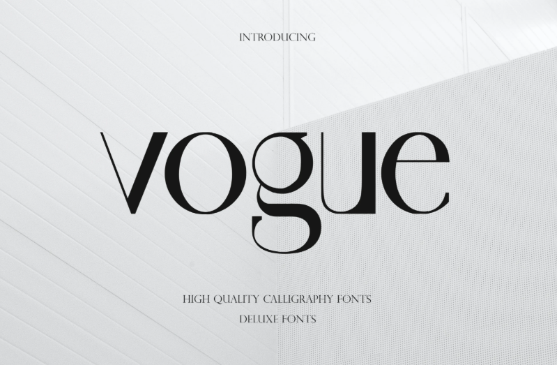 Mẫu chữ Vogue thanh lịch
