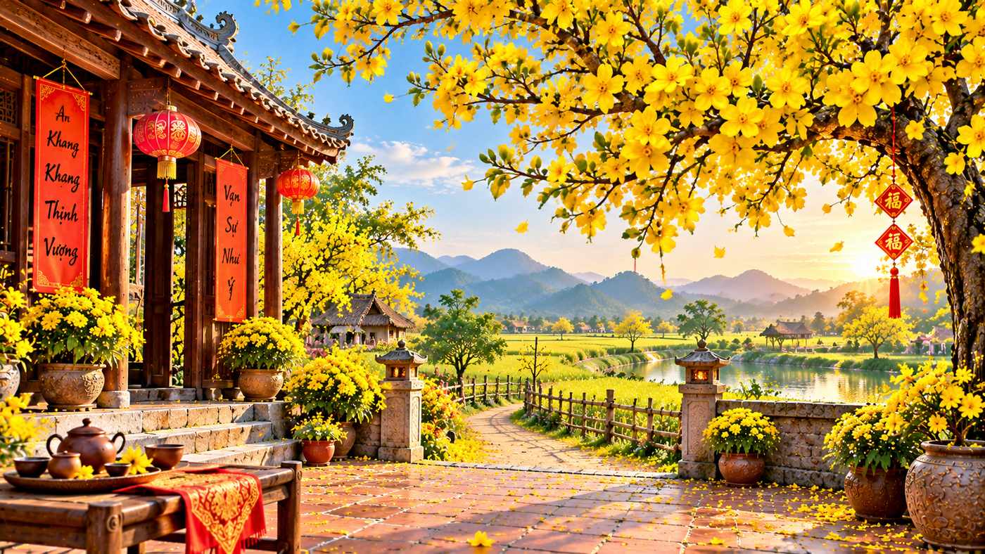 Background hoa mai vàng đẹp 02