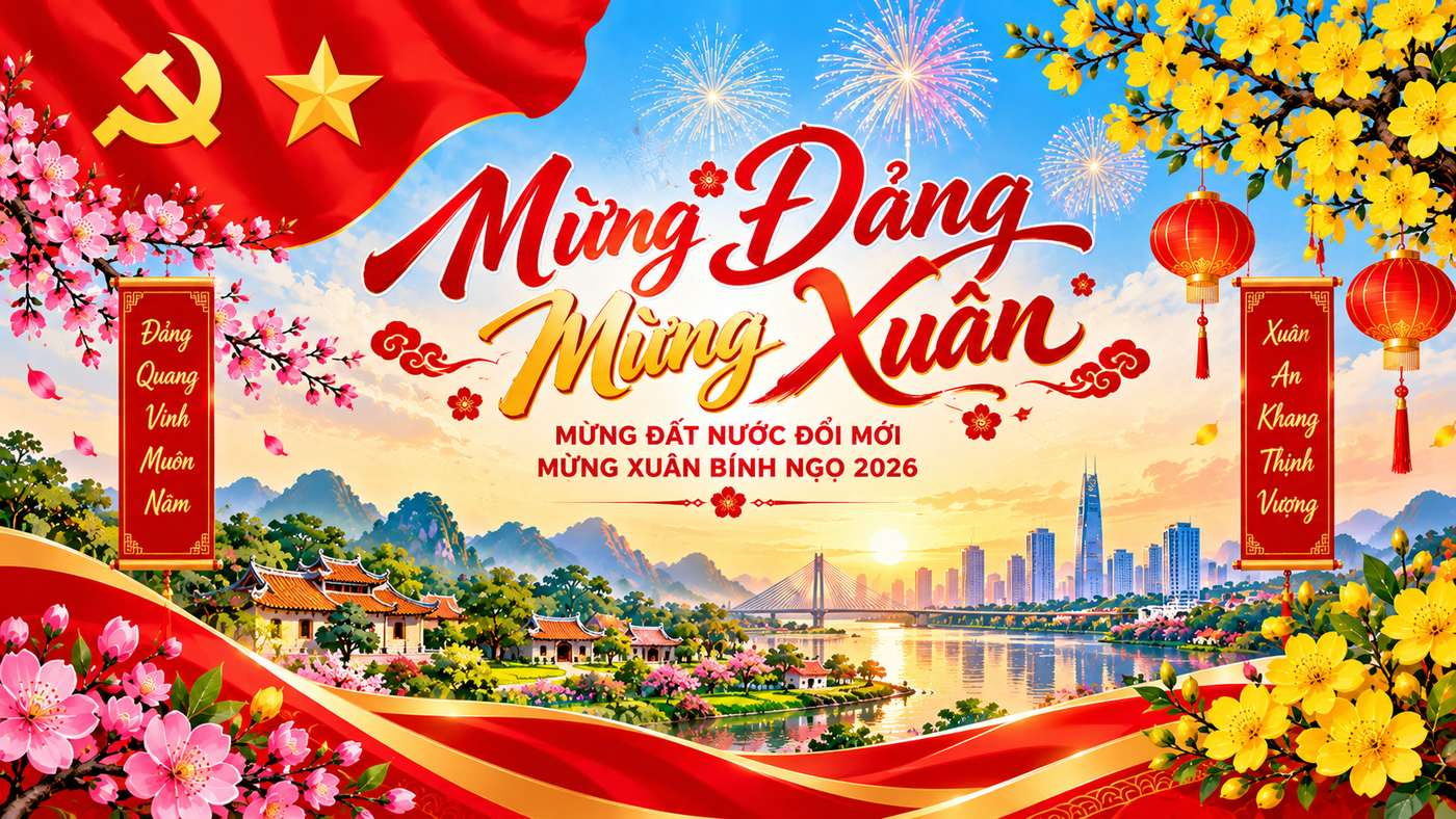 background mừng đảng mừng xuân