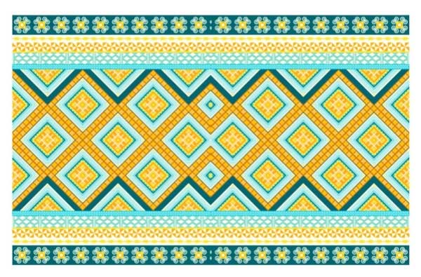 Hoa văn thổ cẩm Tây Nguyên vector đẹp 02
