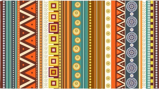 Hoa văn thổ cẩm Tây Nguyên vector đẹp tách nền