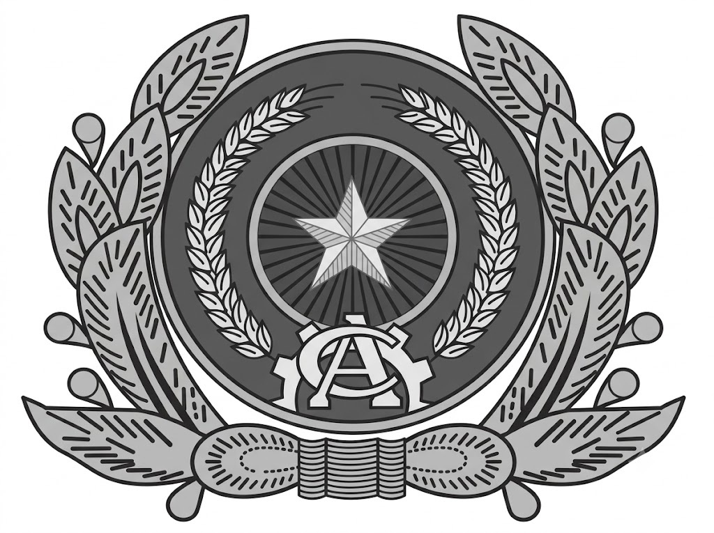 Logo Công an Nhân dân vector trắng đen