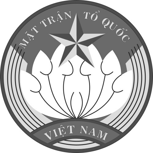 Vector logo Mặt trận Tổ quốc Việt nam trắng đèn
