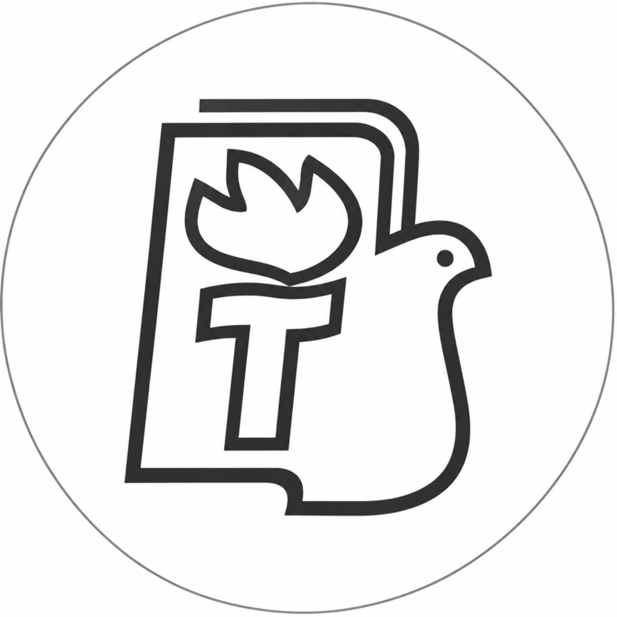 Logo nhà Xuất bản Trẻ màu đen trấng