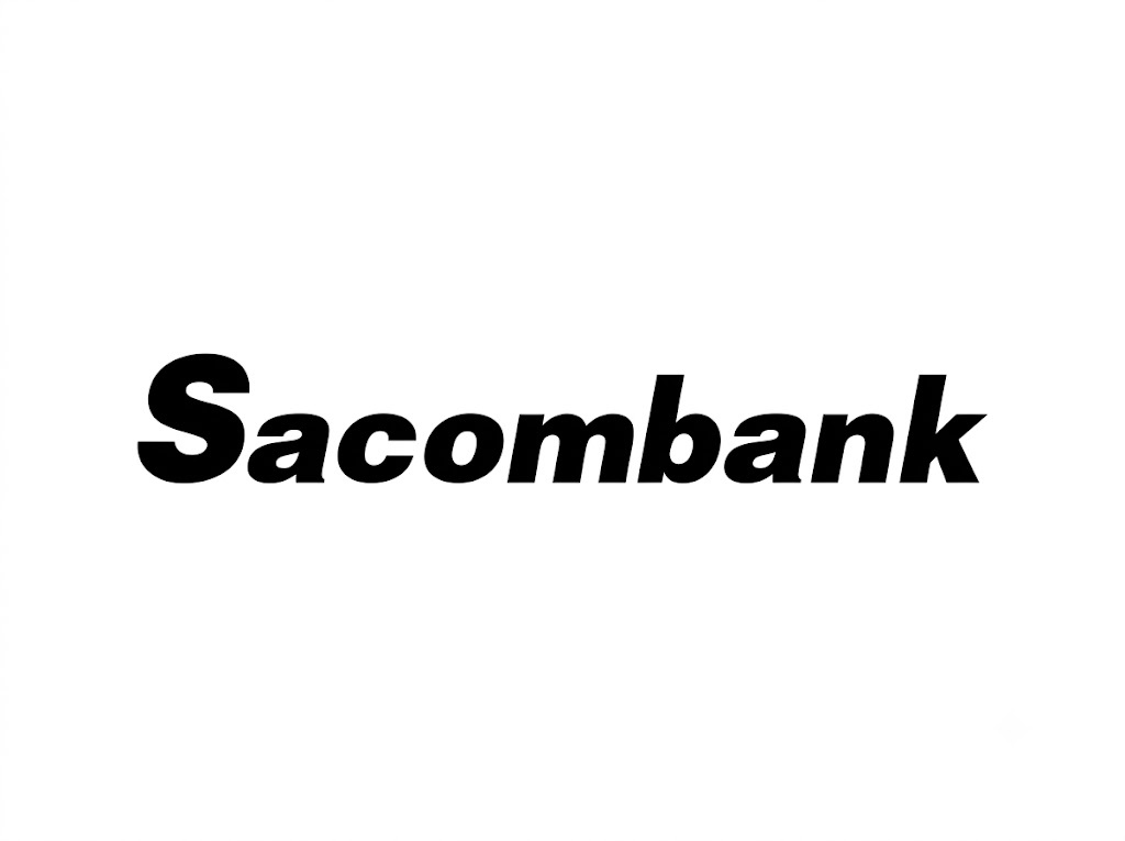 Logo Sacombank trắng đen