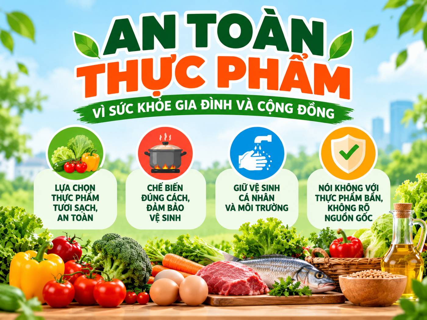 Poster vệ sinh an toàn thực phẩm ý nghĩa 01