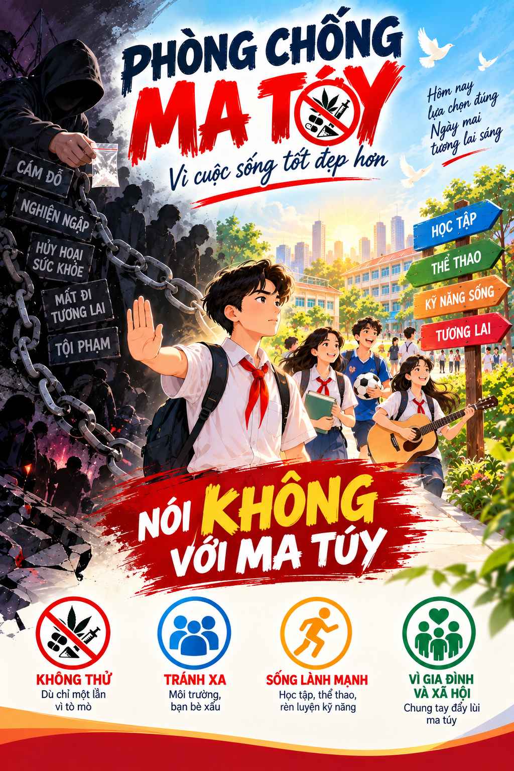 Poster tuyên truyền phòng chống ma túy dẹp 03