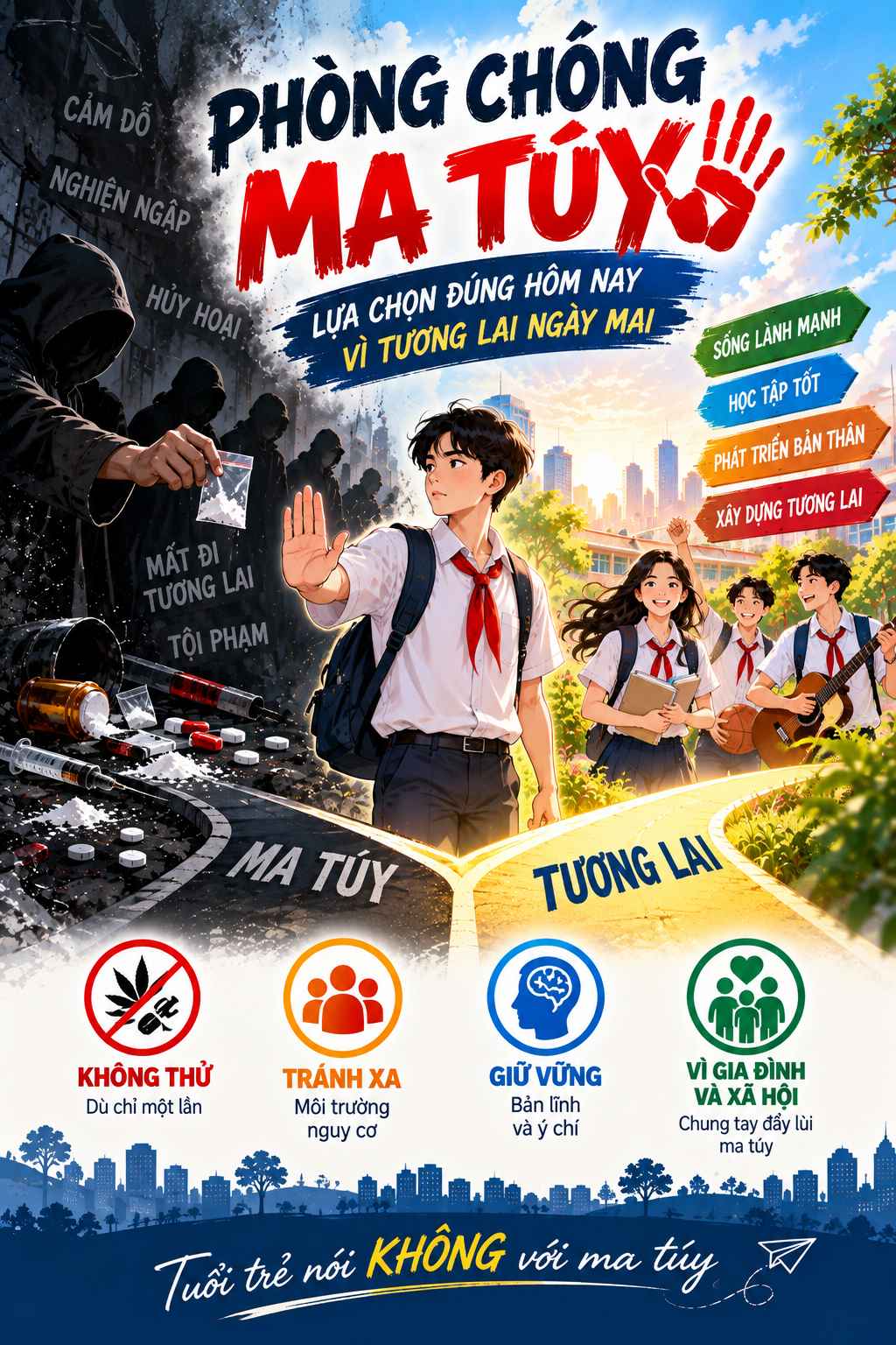 Poster tuyên truyền phòng chống ma túy dẹp 04
