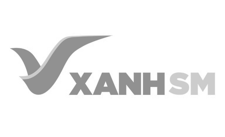 Logo Xanh SM trắng đen